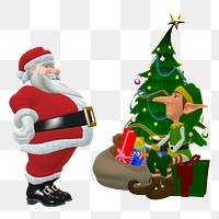 Santa Claus png sticker, 3D Christmas illustration, transparent background. Free public domain CC0 image.