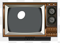 Vintage television png sticker, entertainment illustration, transparent background. Free public domain CC0 image.