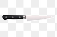 Knife png sticker, kitchenware illustration, transparent background. Free public domain CC0 image.