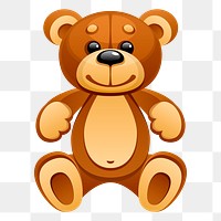 Teddy bear png sticker, kids toy illustration, transparent background. Free public domain CC0 image.