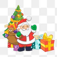 Santa Claus png sticker, Christmas illustration, transparent background. Free public domain CC0 image.