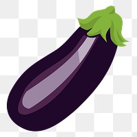 Eggplant png sticker, vegetable illustration, transparent background. Free public domain CC0 image.