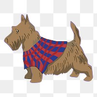 Yorkshire dog png sticker, cute animal illustration, transparent background. Free public domain CC0 image.