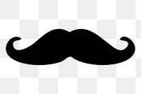 Mustache png sticker, masculine illustration, transparent background. Free public domain CC0 image.