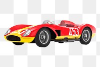 Racing car png sticker, vehicle illustration, transparent background. Free public domain CC0 image.