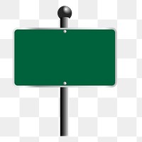 Street sign png frame, green illustration, transparent background. Free public domain CC0 image.