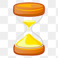 Hourglass png sticker, object illustration, transparent background. Free public domain CC0 image.