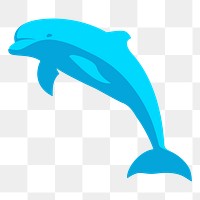 Dolphin png sticker, sea animal illustration, transparent background. Free public domain CC0 image.