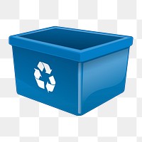 Recycle bin png sticker, icon illustration, transparent background. Free public domain CC0 image.