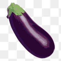 Eggplant png sticker, vegetable illustration, transparent background. Free public domain CC0 image.