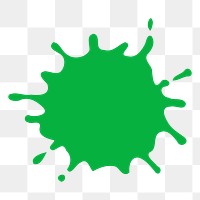 Green splash png sticker, creative illustration, transparent background. Free public domain CC0 image.