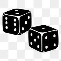 Dices png sticker, object illustration, transparent background. Free public domain CC0 image.