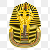King Tut png sticker, Egyptian tomb illustration, transparent background. Free public domain CC0 image.