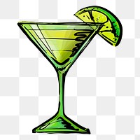 Kamikaze cocktail png sticker, alcoholic beverage illustration, transparent background. Free public domain CC0 image.