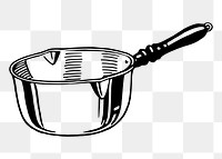 Pot png sticker, kitchenware illustration, transparent background. Free public domain CC0 image.