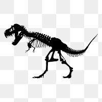 T-rex dinosaur png fossil sticker, extinct animal illustration, transparent background. Free public domain CC0 image.