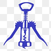 Corkscrew png sticker, bottle opener illustration, transparent background. Free public domain CC0 image.