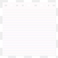 Note paper png sticker, stationery illustration, transparent background. Free public domain CC0 image.