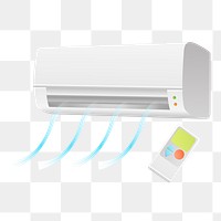 Air conditioner png sticker, utility illustration, transparent background. Free public domain CC0 image.