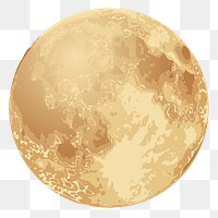 Moon png sticker, astronomy illustration, transparent background. Free public domain CC0 image.