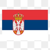 Serbia flag png sticker, national symbol illustration, transparent background. Free public domain CC0 image.