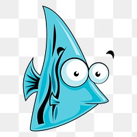 Cartoon fish png sticker, sea animal illustration, transparent background. Free public domain CC0 image.