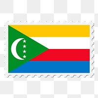 Comoros flag png sticker, postage stamp, transparent background. Free public domain CC0 image.