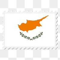 Cyprus flag png sticker, postage stamp, transparent background. Free public domain CC0 image.