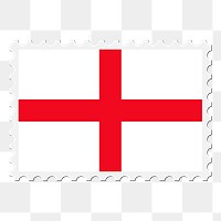 England flag png sticker, postage stamp, transparent background. Free public domain CC0 image.