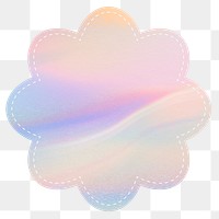 Holographic paper note flower shape journal sticker