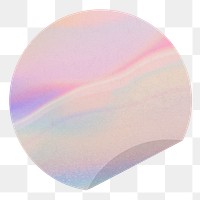 Holographic paper note png with round shape journal design element