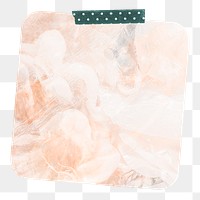 Reminder png with orange smoke background square shape and washi tape sticker