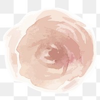 Pink peony flower transparent png watercolor sticker