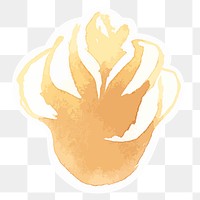 Yellow rose flower transparent png watercolor sticker