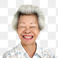 Happy old woman transparent png