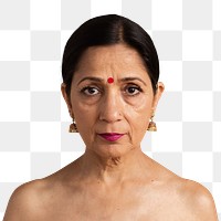 Bare chested Indian woman mockup 