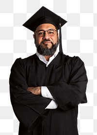 Proud Indian man in a graduation gown mockup