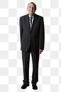 Happy senior businessman in a suit mockup