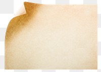Note paper texture png mockup on transparent background