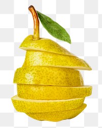 Pear png fruit sticker, healthy food on transparent background