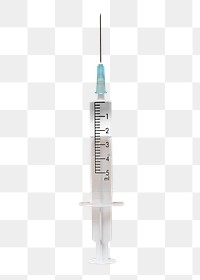 Closeup of a syringe mockup transparent png