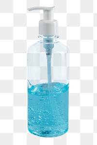 Hand sanitizer in a pump head bottle transparent png