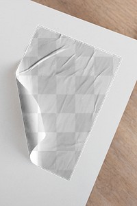 White crinkled paper design element