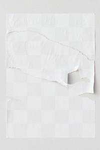 White torn paper design element