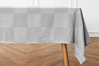 Tablecloth mockup png in dining room