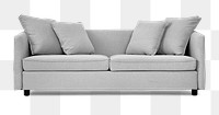 Sofa mockup png in minimal style