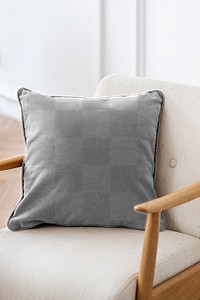Velvet cushion pillow png mockup living concept