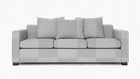 Modern sofa png mockup living room furniture