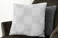 Cotton cushion pillow png mockup living concept