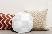 Pillow cushion cover mockup png transparent interior design